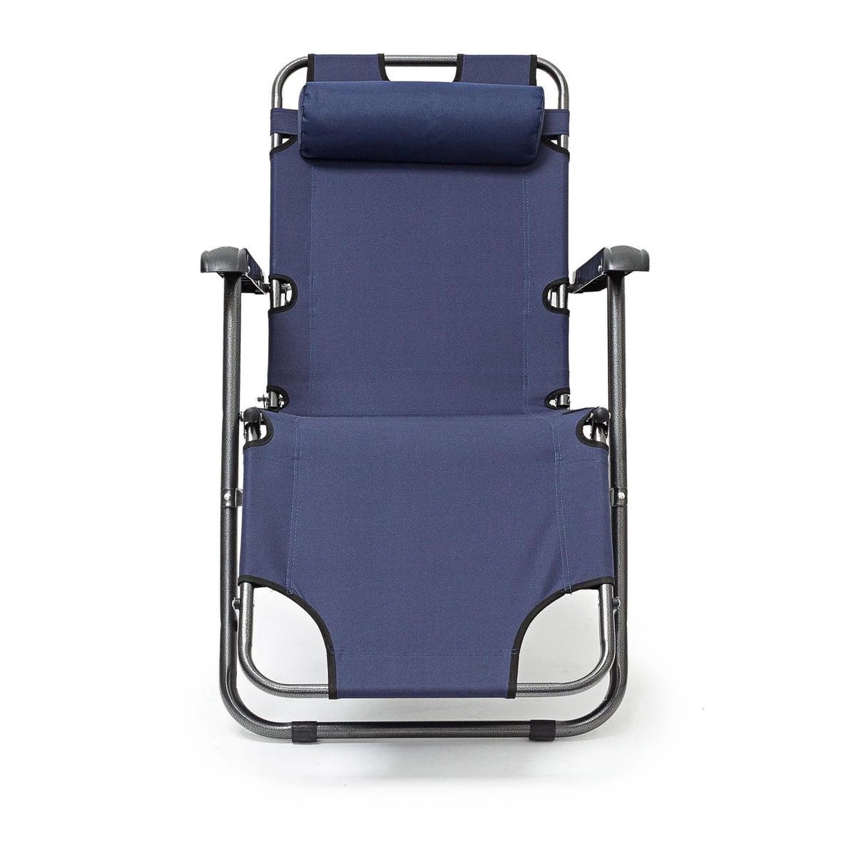 Relaxdays Ligstoel Inklapbaar - Ligbed Met Hoofdsteun - Strandstoel Verstelbaar - Camping - Donkerblauwe 8 Relaxdays Ligstoel Inklapbaar - Ligbed Met Hoofdsteun - Strandstoel Verstelbaar - Camping - Donkerblauwe - Afbeelding 8