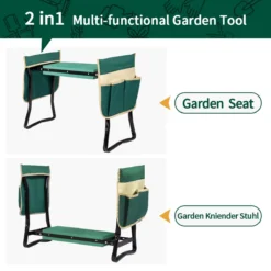 Uten - Kniebankje Tuin - Knie Steun - Tuinkruk Inklapbaar - Kniesteun Tuinieren - Kniekussen - Tot 150 Kg - Groen -Tuinmeubelen 1200x1200 993