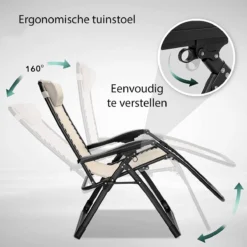 Sens Design Tuinstoel - Ligstoel Tuin - Beige 8 Sens Design Tuinstoel - Ligstoel Tuin - Beige -Tuinmeubelen 1200x1200 998