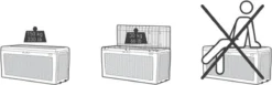 Keter Samoa Opbergbox - 270 L - 117x45x57 Cm - Grafiet -Tuinmeubelen 1200x374