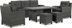 New Castle Stoel-bank Dining Loungeset 6-delig Antraciet -Tuinmeubelen 1200x475