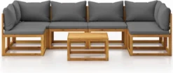 Decoways - 7-delige Loungeset Met Kussens Massief Acaciahout -Tuinmeubelen 1200x509 2