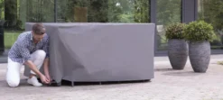 Weersbestendige Beschermhoes Tuinset (S) | 165 X 135 X 95 Cm | Premium | Waterproof | TÜV Rheinland Gecertificeerd | Hoes Voor Tuin | Waterdicht | Solution Dyed (verkleuring Onmogelijk) | Grijs / Antraciet -Tuinmeubelen 1200x541 1