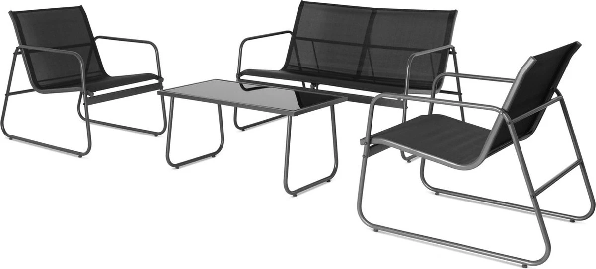 909 Outdoor Tuinset Camilla - 4-delig - Dubbele Zitbank - 2 Stoelen - Tafel - Stalenframe 9 909 Outdoor Tuinset Camilla - 4-delig - Dubbele Zitbank - 2 Stoelen - Tafel - Stalenframe - Afbeelding 9