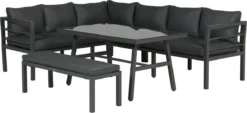 Blakes Lounge Diningset - 4 Delig - Donker Grijs
