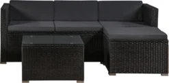 Polyrotan Loungeset Punta Cana L - Zwart 25 Polyrotan Loungeset Punta Cana L - Zwart -Tuinmeubelen 1200x589