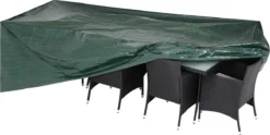 Kingsleeve Tuinmeubelhoes - Beschermhoes - Weerbestendig -308x138x89cm - Groen -Tuinmeubelen 1200x601 5