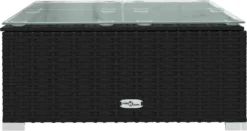VidaLife Tuintafel 60x60x30 Cm Poly Rattan En Glas Zwart -Tuinmeubelen 1200x636 1