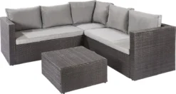 Central Park Hoekbank Loungeset Alea Grijs Staal/riet 3-delig -Tuinmeubelen 1200x643