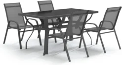 VidaXL 5-delige Tuinset Grijs En Zwart -Tuinmeubelen 1200x645 1