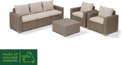 Allibert California Loungeset - 5 Personen - Cappuccino -Tuinmeubelen 1200x648 5