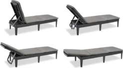 Allibert Jaipur Ligbed - 58x187,5x29 Cm - Grafiet -Tuinmeubelen 1200x663