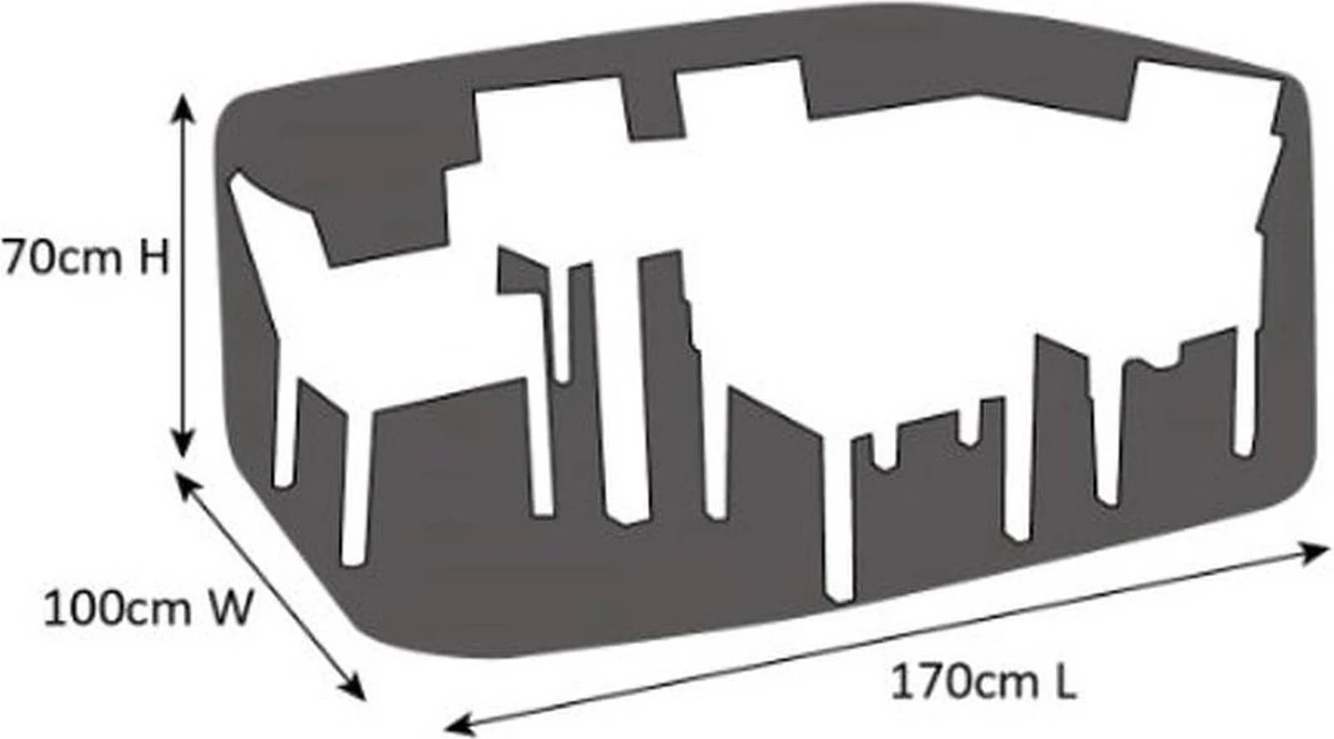 SORARA® Tuinmeubelhoes - Beschermhoes Tuinset - 160 X 90 X 70 Cm. 9 SORARA® Tuinmeubelhoes - Beschermhoes Tuinset - 160 X 90 X 70 Cm. - Afbeelding 9