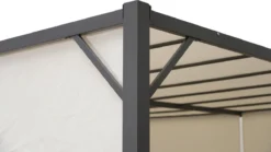MaxxGarden Pergola - Partytent - Tuinpaviljoen Met één Gesloten Zijkant - 3x3x2,3 M - Cream -Tuinmeubelen 1200x674
