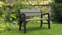 Keter Montero Tuinbank – 2-personen - 120x61x91cm - Grafiet -Tuinmeubelen 1200x675