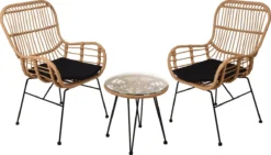 Relaxwonen - Tuinset Rattan - 2 Stoelen & Tafel - Kwaliteit - Trend 2023