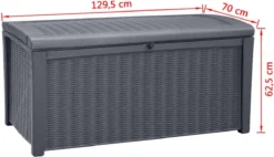 Keter - Borneo Opbergbox - 416 Liter - 129.5 X 62.5 X 70 Cm - Antraciet -Tuinmeubelen 1200x689 2