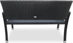 Casaria Polyrattan Tuinbank – 2 Zits UV-bestendig - Zwart -Tuinmeubelen 1200x700 2