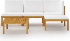 Decoways - 5-delige Loungeset Met Kussens Massief Acaciahout Crèmekleurig -Tuinmeubelen 1200x710 1