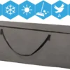 Opbergtas Voor Tuinmeubelkussens - 200 X 75 X 60 Cm (4 – 6 Lounge- Tuinkussens) - Grijs / Antraciet