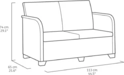 Keter Tuinbank 2-zits Rosalie Grafietkleurig -Tuinmeubelen 1200x728