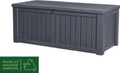 Keter Rockwood Opbergbox - 570L - 155x72.4x64.4cm - Grafiet -Tuinmeubelen 1200x738 1