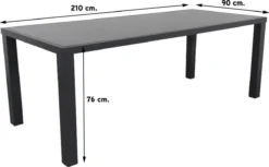 Alma Tuintafel Antraciet - 210 X 90 Cm. 19 Alma Tuintafel Antraciet - 210 X 90 Cm. -Tuinmeubelen 1200x743 3