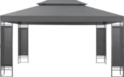 Paviljoen Lanciano Partytent 4x3x2,65 Cm Donkergrijs -Tuinmeubelen 1200x746