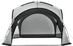 Pro-Tec Paviljoen Grästorp Met LED-verlichting 345x345x247 Cm Donkergrijs -Tuinmeubelen 1200x758