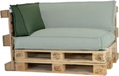 2L Home & Garden Rugkussen Metro Lounge Olijf - 60 X 40cm -Tuinmeubelen 1200x765