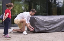 Weersbestendige Beschermhoes Voor Hoekbank | 250/90 X 250/90 X 70 Cm (L-vorm) - Tuinbank / L-Vorm -Waterdicht - Grijs -Tuinmeubelen 1200x772 1