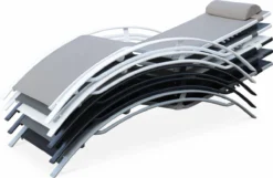 Alice's Garden Louisa Ligstoelen - Aluminium/Textileen - 1,67 M - Antraciet/Grijs -Tuinmeubelen 1200x780 1