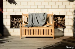 Needs&wants® Houten Tuinbank Met Opbergruimte, 2-zits Kistbank Houten Klassieke Bank Opslag, Grote Tuinopbergbank Van Massief Hout Weerbestendig Voor Buiten Tuin, Balkon, Terras, 115x61x85 Cm, Donker-bruin -Tuinmeubelen 1200x792 2