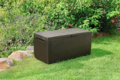 Opbergbox Tuin - Kussenbox Waterdicht - Bruin - Zitbox Kussenbox Voor Buiten - Voor Tuinmeubelen - Tuinkussens - Opberg Tuin - Kussenboxen - XL - Groot - 305 Liter -Tuinmeubelen 1200x800 123