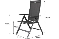 Hartman Aruba Aluminium Tuinstoel - Antraciet Verstelbaar -Tuinmeubelen 1200x800 170