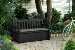 Keter Eden Garden Bench Opbergbank - 265L - 140x60x84cm - Zwart/Grijs -Tuinmeubelen 1200x800 217