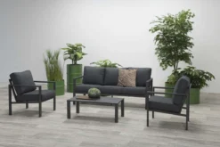 Garden Impressions Durban Loungeset - 4-delig - Zwart -Tuinmeubelen 1200x800 301