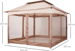 Outsunny Paviljoen Met Zijwanden Partytent Tuintent Popup 3,25 X 3,25 M Khaki 840-166 20 Outsunny Paviljoen Met Zijwanden Partytent Tuintent Popup 3,25 X 3,25 M Khaki 840-166 -Tuinmeubelen 1200x820 4