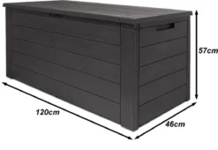 Merkloos Woody Tuin Opbergbox - 324 Liter 45x120x60 Cm - Tuinkussenbox - Antraciet/bruin 14 Merkloos Woody Tuin Opbergbox - 324 Liter 45x120x60 Cm - Tuinkussenbox - Antraciet/bruin -Tuinmeubelen 1200x826 1