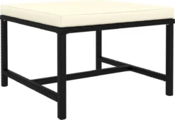 VidaXL 4-delige Loungeset Met Kussens Poly Rattan Zwart -Tuinmeubelen 1200x827 1