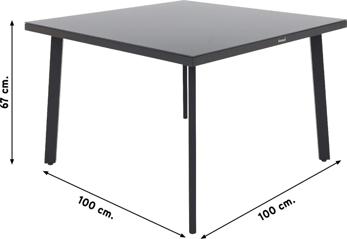 Wellington Lounge Dining Set - Carbon Black 4 Wellington Lounge Dining Set - Carbon Black - Afbeelding 4
