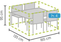 Weersbestendige Beschermhoes Tuinset (S) | 165 X 135 X 95 Cm | Premium | Waterproof | TÜV Rheinland Gecertificeerd | Hoes Voor Tuin | Waterdicht | Solution Dyed (verkleuring Onmogelijk) | Grijs / Antraciet -Tuinmeubelen 1200x832 1