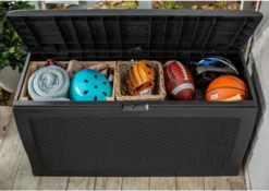 Keter Samoa Opbergbox - 270 L - 117x45x57 Cm - Grafiet -Tuinmeubelen 1200x849