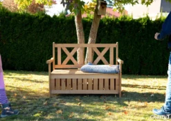 Needs&wants® Houten Tuinbank Met Opbergruimte, 2-zits Kistbank Houten Klassieke Bank Opslag, Grote Tuinopbergbank Van Massief Hout Weerbestendig Voor Buiten Tuin, Balkon, Terras, 115x61x85 Cm, Donker-bruin -Tuinmeubelen 1200x849 3