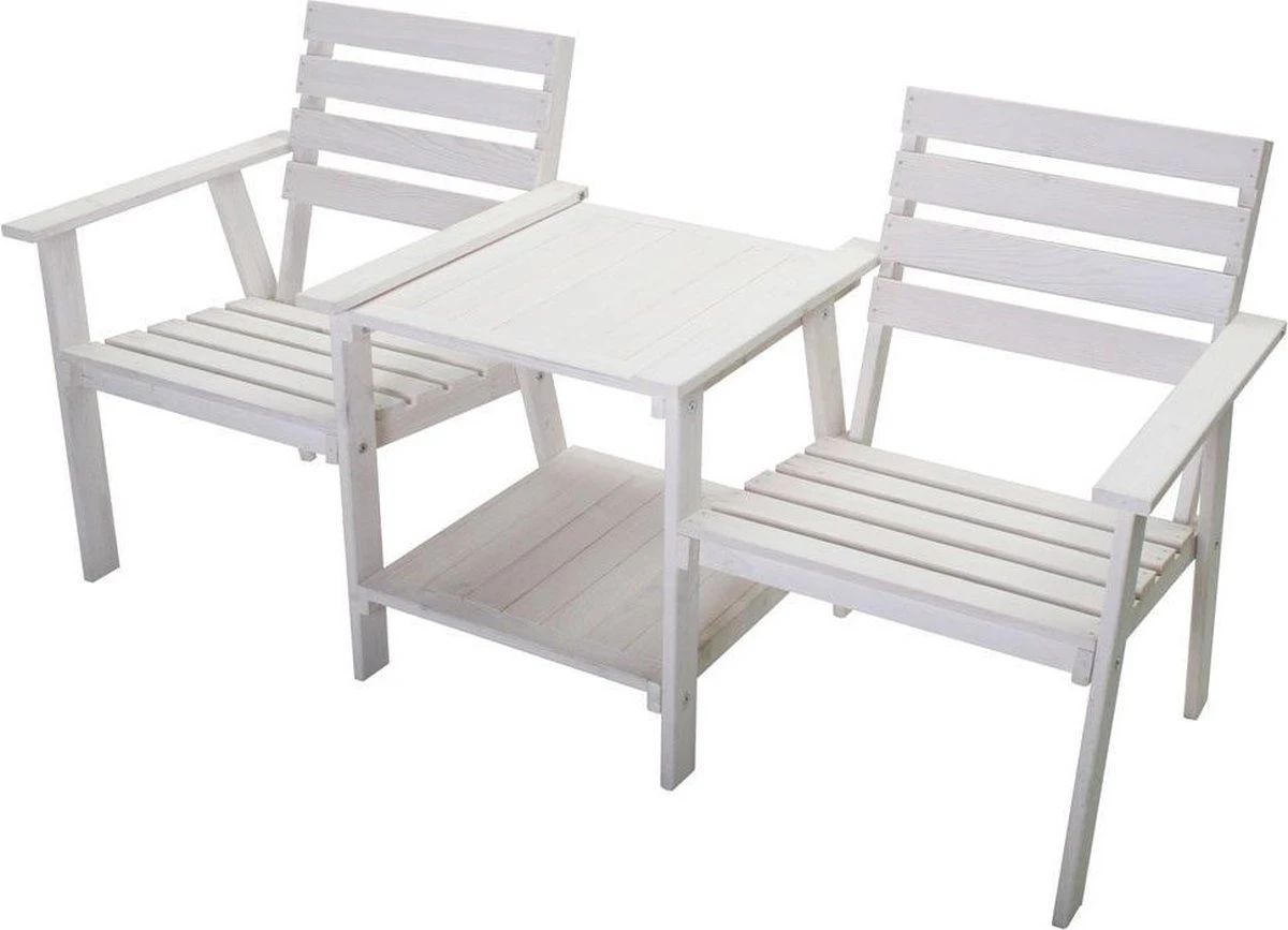 Tuinbank - Romeo Tete A Tete - Wit - 170cm 1 Tuinbank - Romeo Tete A Tete - Wit - 170cm