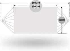 Dubbele Hangmat Zwart Met Spreidstok - 1 Of 2 Persoons - Lig Oppervlak 190x150cm - Lengte 260cm -Tuinmeubelen 1200x880 1