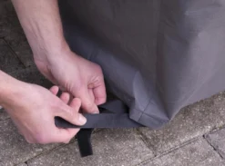 Weersbestendige Beschermhoes Tuinset | 245 X 150 X 95 Cm | Premium | Waterproof | TÜV Rheinland Gecertificeerd | Hoes Voor Tuin | Waterdicht | Solution Dyed (verkleuring Onmogelijk) | Grijs / Antraciet -Tuinmeubelen 1200x890