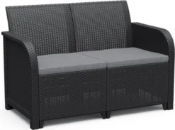 Keter Tuinbank 2-zits Rosalie Grafietkleurig