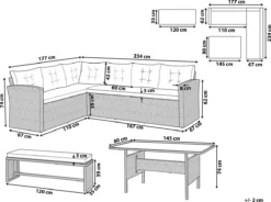 Beliani VITERBO - Loungeset Voor 8 - Grijs - PE Rotan -Tuinmeubelen 1200x896 2