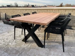 Tuintafel Douglas 300 Cm X 90 Cm | Stalen Poten | 8-10 Personen | DuuMaa -Tuinmeubelen 1200x899 11